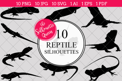 Reptile Silhouette Vectors 