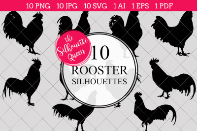 Rooster Silhouette Vectors