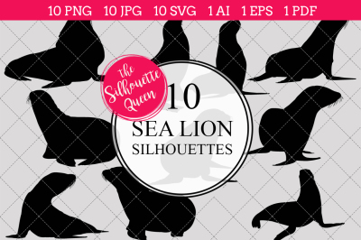 Sea Lion  Silhouette Vectors