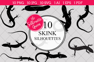 Skink  Silhouette Vectors