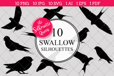 Swallow  Silhouette Vector