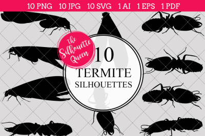 Termite  Silhouette Vector