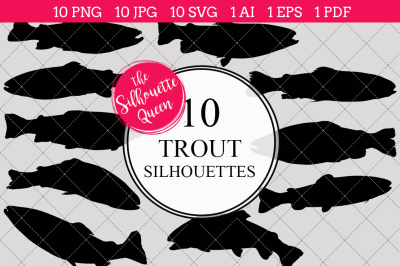 Trout  Silhouette Vector