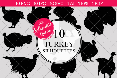 Turkey  Silhouette Vector