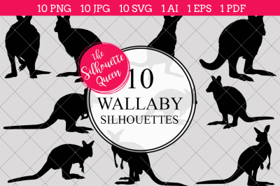 Wallaby  Silhouette Vector