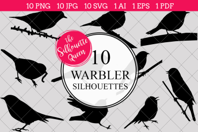 Warbler  Silhouette Vector