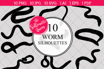 Worm  Silhouette Vector