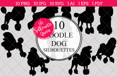 Poodle Dog  Silhouette Vector