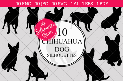 Chihuahua Dog  Silhouette Vector