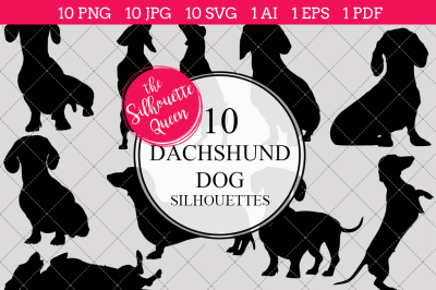 Dachshund Dog  Silhouette Vector