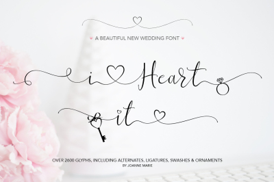 iHeart it wedding font