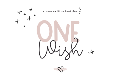 One Wish - A Handwritten Script &amp; Print Font Duo