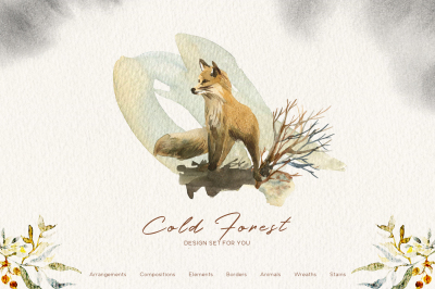 Cold forest- Winter Graphic Set