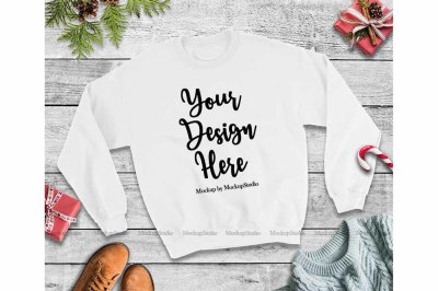 Christmas Winter Party Black Unisex Sweatshirt Mock Up