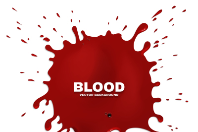 Red blood splatter vector grunge background