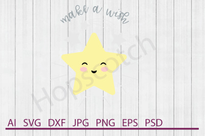 Star SVG, Star DXF, Cuttable File