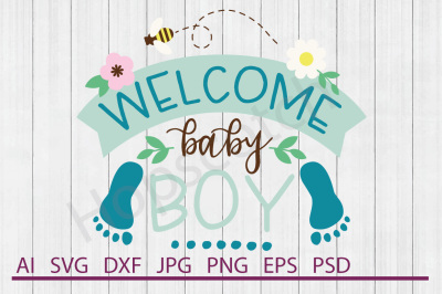 Welcome SVG, Welcome DXF, Cuttable File