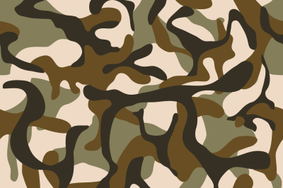 Camouflage, military camo vector seamless pattern