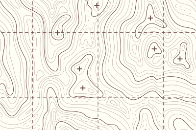 Contour elevation topographic seamless vector map