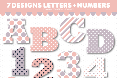 Alphabet clipart and numbers clipart, AL-143