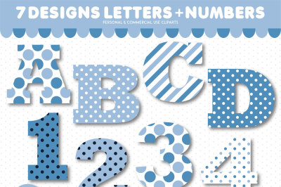 Alphabet clipart and numbers clipart, AL-144