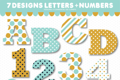 Alphabet clipart and numbers clipart, AL-147
