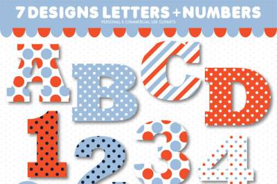 Alphabet clipart and numbers clipart, AL-148