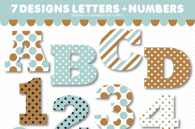 Alphabet clipart and numbers clipart, AL-149