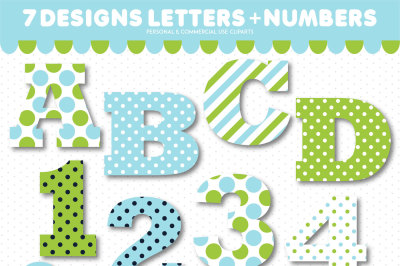 Alphabet clipart and numbers clipart, AL-151