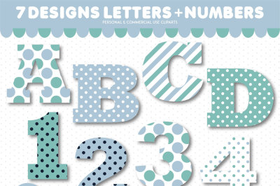 Alphabet clipart and numbers clipart, AL-152