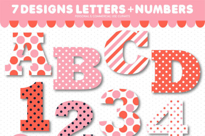 Alphabet clipart and numbers clipart, AL-153