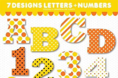 Alphabet clipart and numbers clipart, AL-154