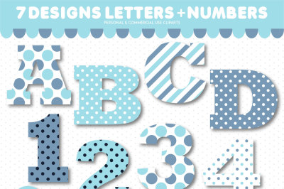 Alphabet clipart and numbers clipart, AL-156