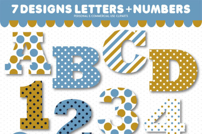 Alphabet clipart and numbers clipart, AL-157