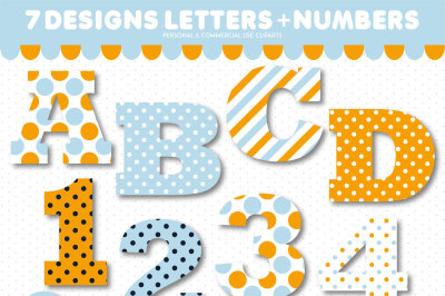 Alphabet clipart and numbers clipart, AL-158