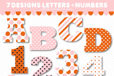 Alphabet clipart and numbers clipart, AL-159