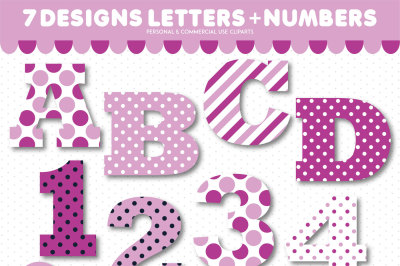 Alphabet clipart and numbers clipart, AL-160