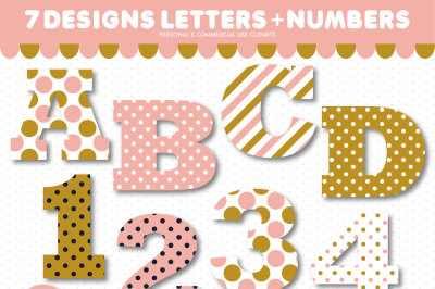 Alphabet clipart and numbers clipart, AL-161