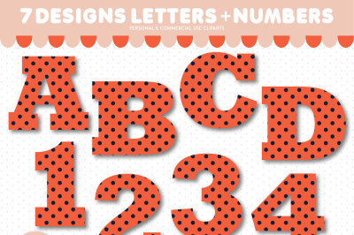 Alphabet clipart and numbers clipart, AL-164
