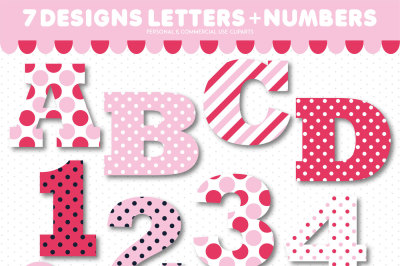 Alphabet clipart and numbers clipart, AL-166