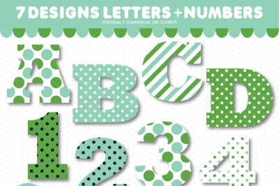 Alphabet clipart and numbers clipart, AL-173
