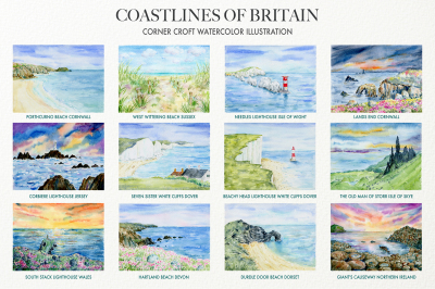 Watercolour Coastlines of Britain
