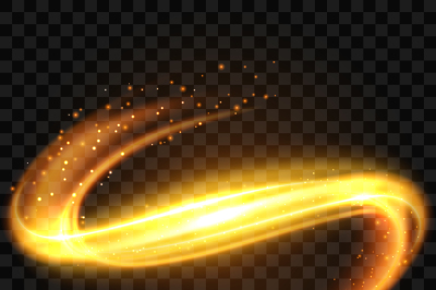 Yellow glowing tail light effect vector background