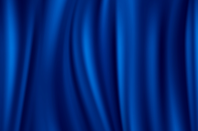 Blue silk, satin material wavy luxury vector background