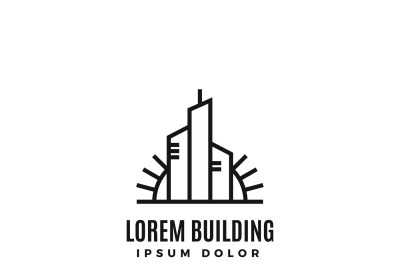 Commercial real estate logo vector icon