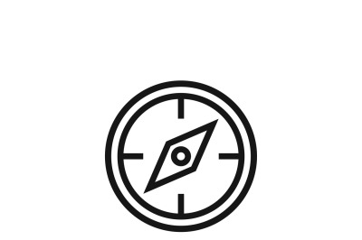 Compass symbol or discovery navigation vector icon