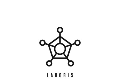 Connection molecule logo or digital science vector icon