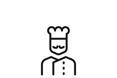 Cook line vector icon