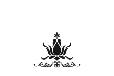 Floral spa logo or elegant flower leaves vector icon