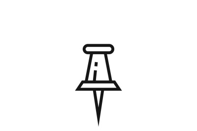 Push pin vector icon